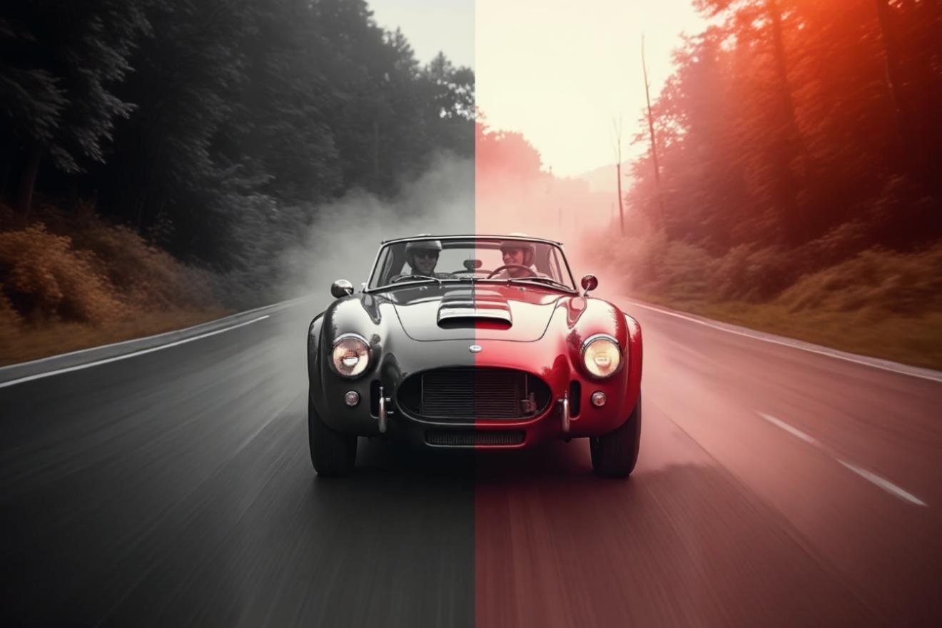 Classic red sports car